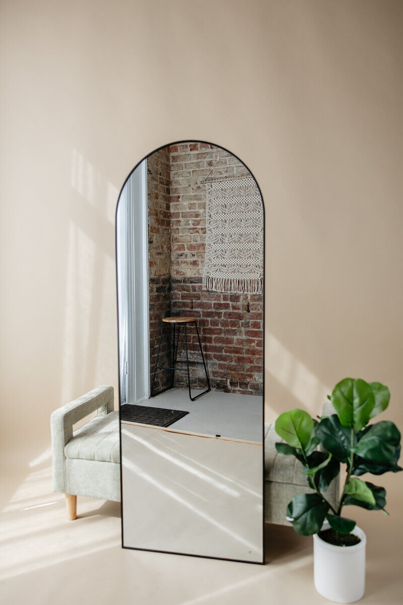 Furniture and backdrop options inside The Studio on Broad